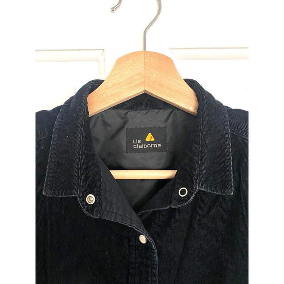 Liz Claiborne - Navy Corduroy Shacket Shirt Jacket women's Size 14 - Picture 4 of 4